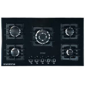 اجاق گاز پنج شعله شیشه سیکاس کد 505