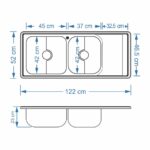 سینک نگین الماس 50*120 توکار کد SA109 - Image 3