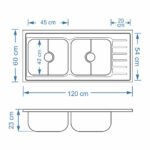 سینک نگین الماس 60*120 روکار کد SA110 - Image 3