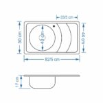 سینک نگین الماس 50*80 توکار کد SA14 - Image 3