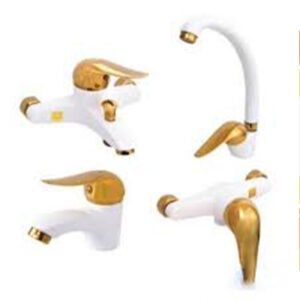 دست شیرآلات آرنا سفیدطلایی