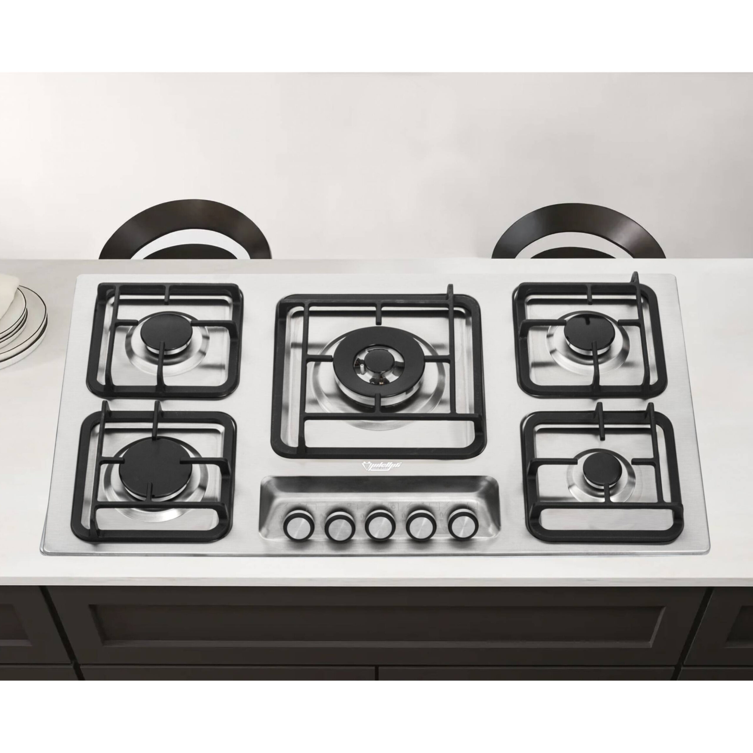 گاز پنج شعله استیل نگین الماس کد GA15