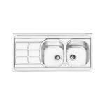 سینک پرنیان استیل 60*120 روکار کد PS 1109